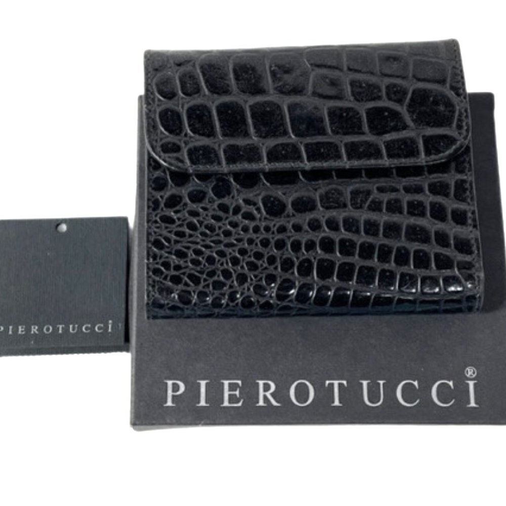 Pierotucci Italian Leather black wallet NWT.